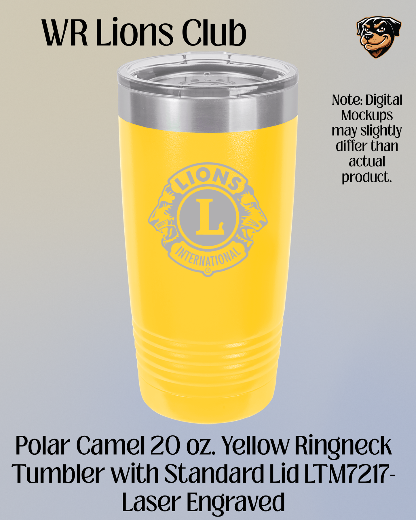 WR Lions 20 ounce Insulated Tumbler