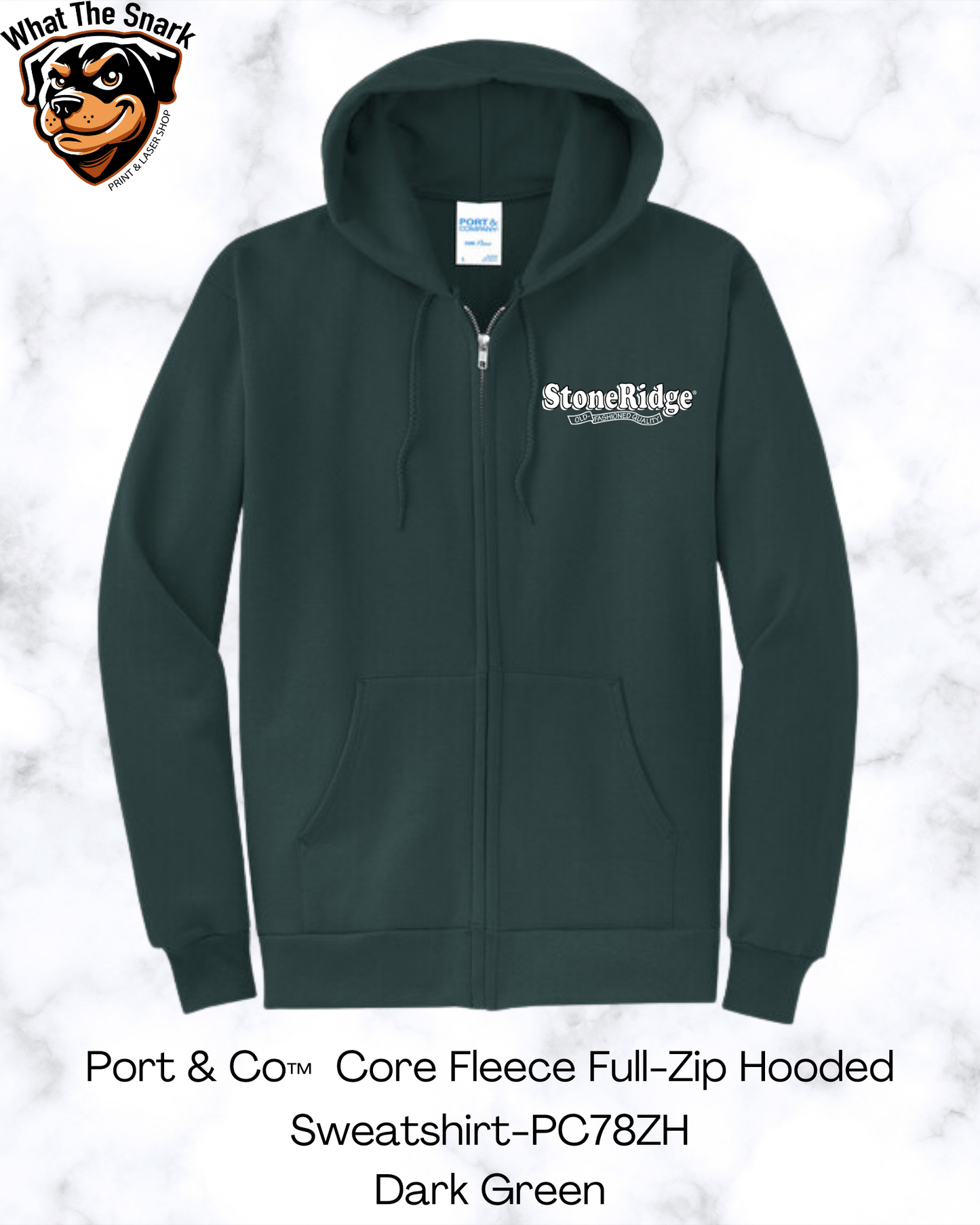 Port & Co Core Fleece Full-Zip Hooded Sweatshirt