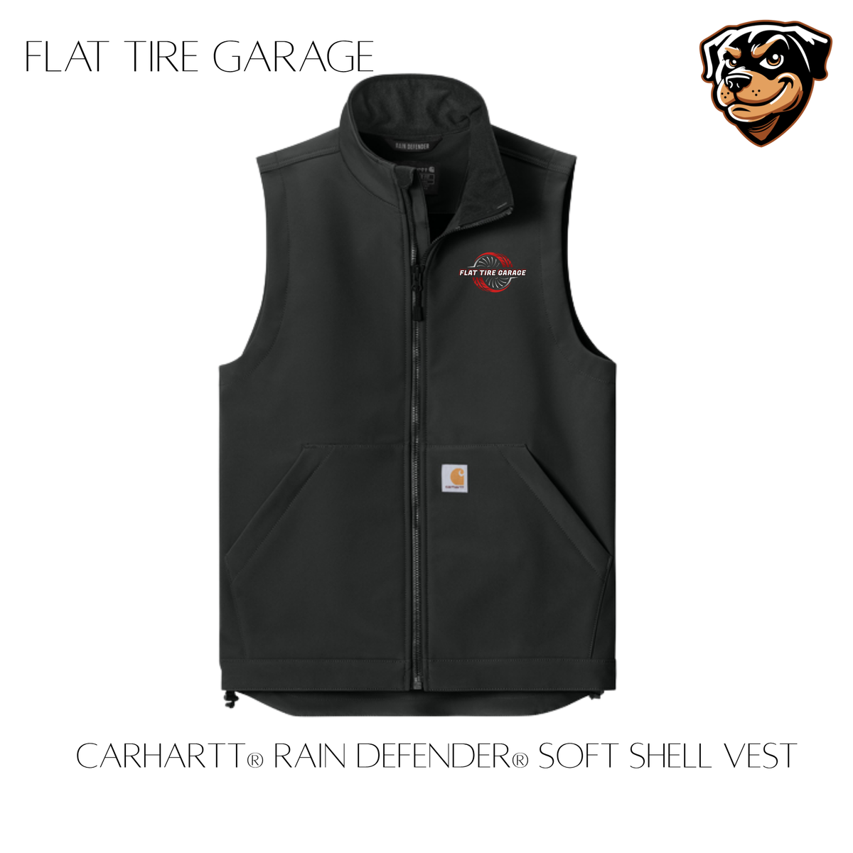 Flat Tire Garage Carhartt Soft Shell Vest