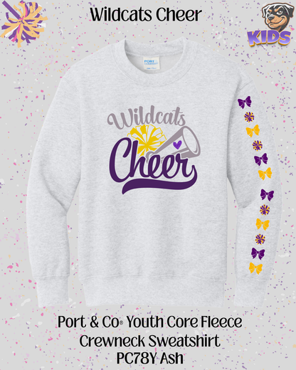 Wildcats Cheer Youth Crew Neck