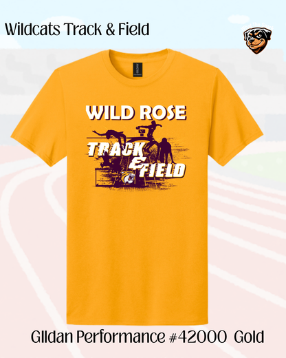 Wild Rose Track and Field Performance Tee