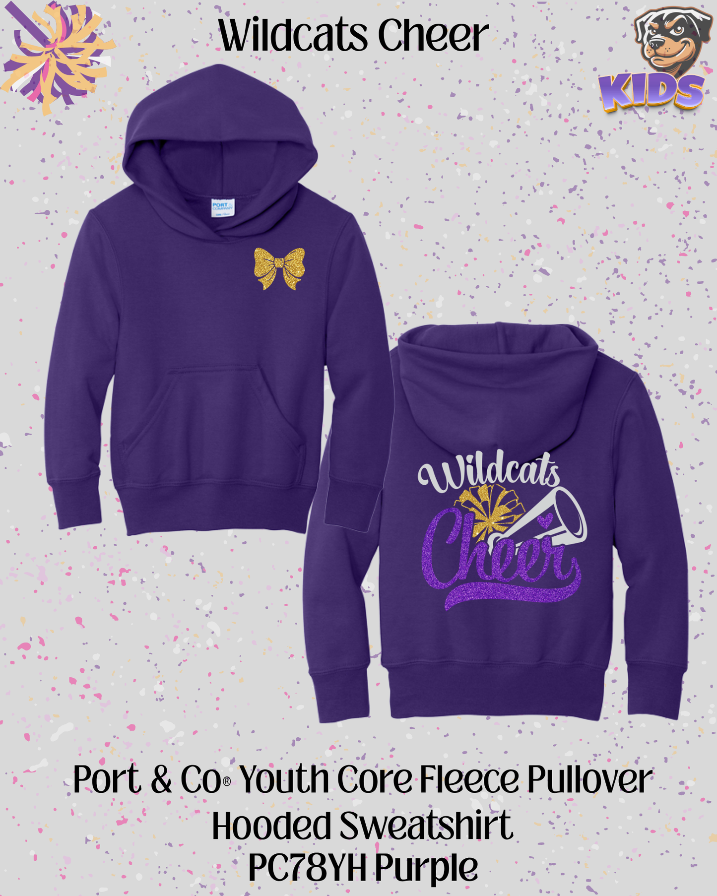 Wildcats Cheer Youth Hoodie