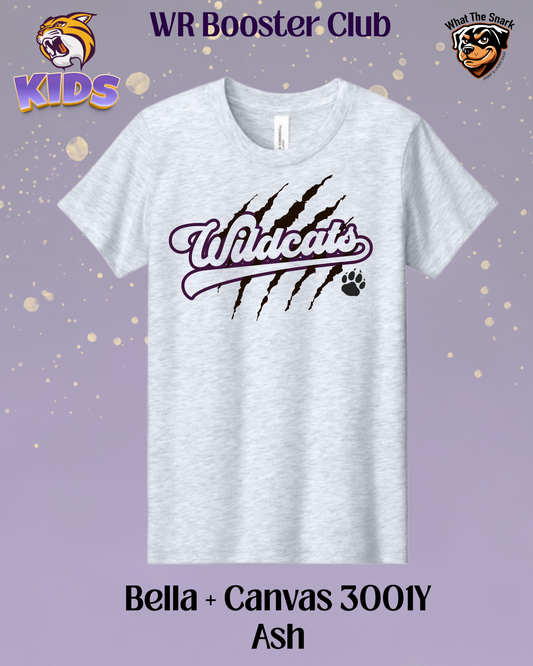 Wildcats Paw & Claw Script Youth Tee