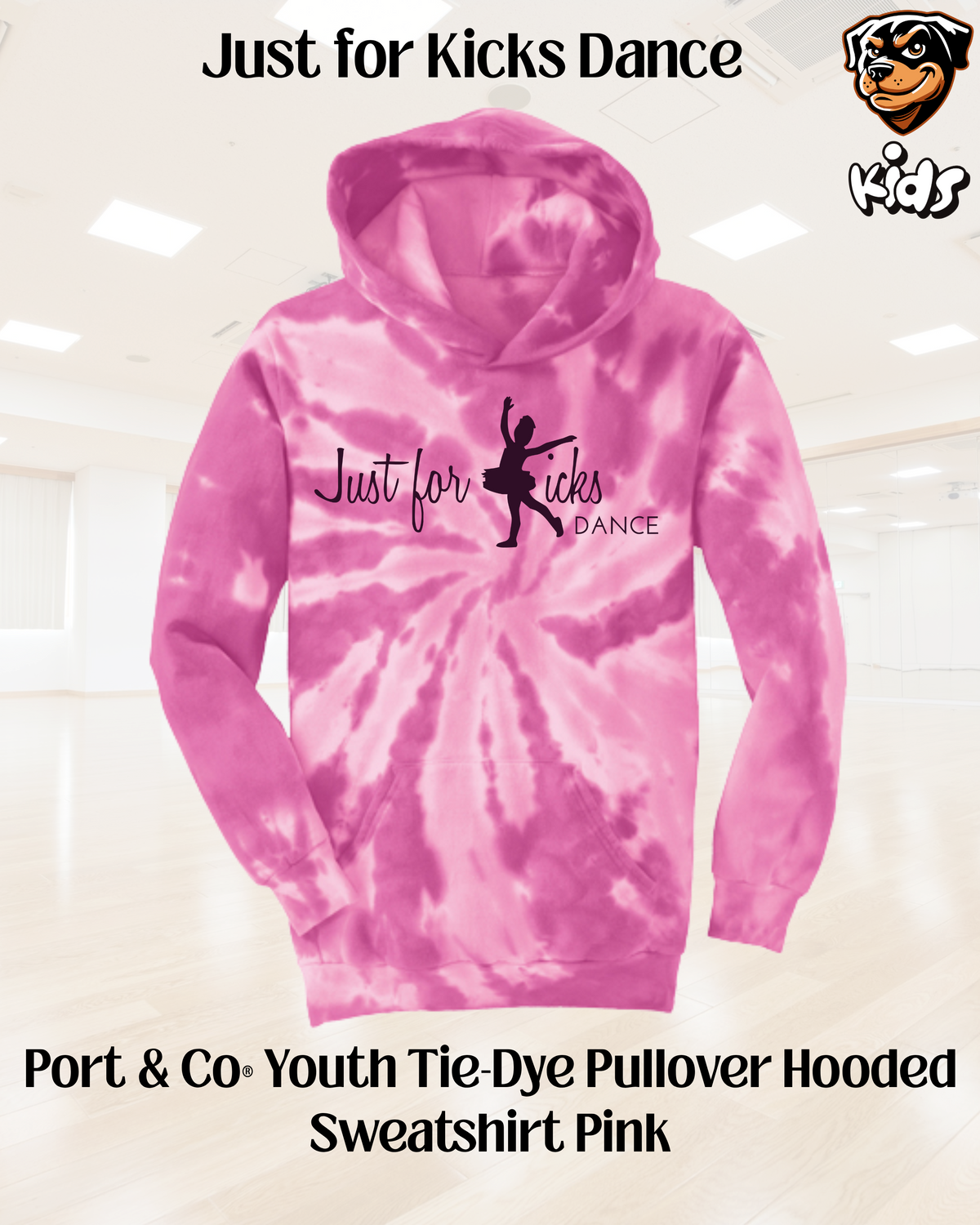 Just for Kicks Tie Dye Kids Hoodie