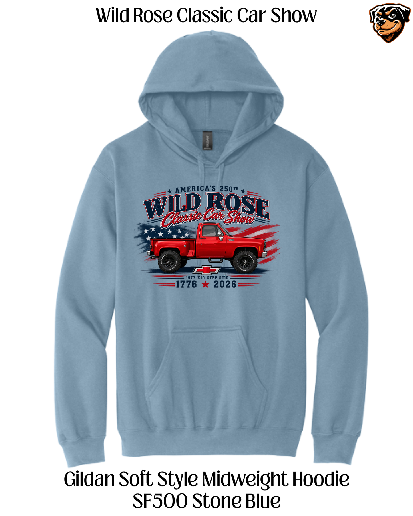 WR Classic Car Show Patriotic Pickup Hoodie