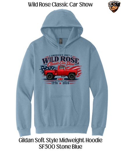 WR Classic Car Show Patriotic Pickup Hoodie
