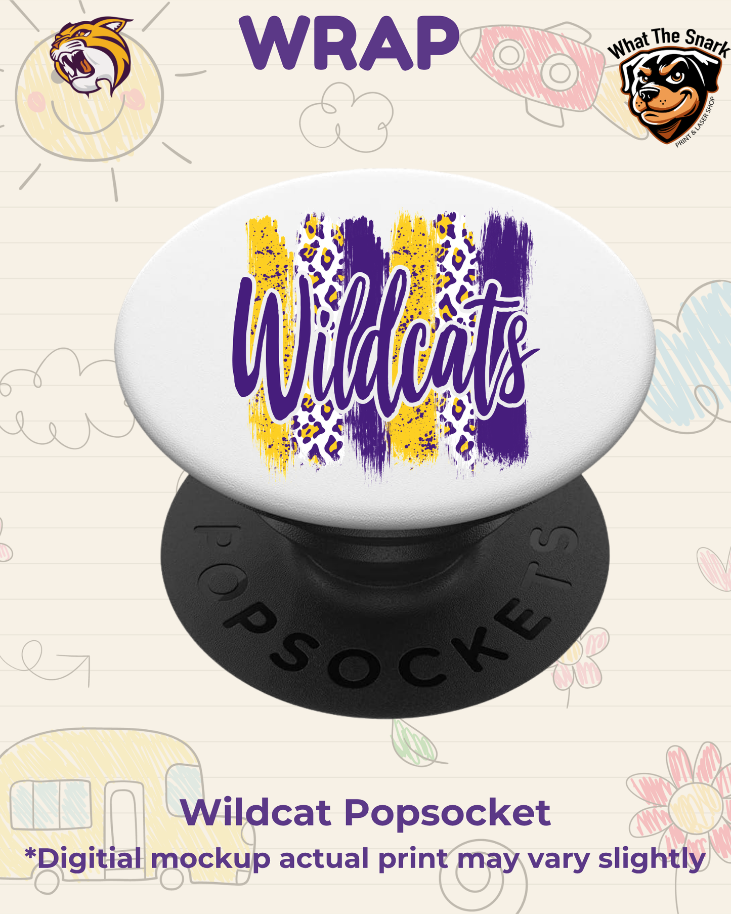 WRAP Wildcats PopSocket