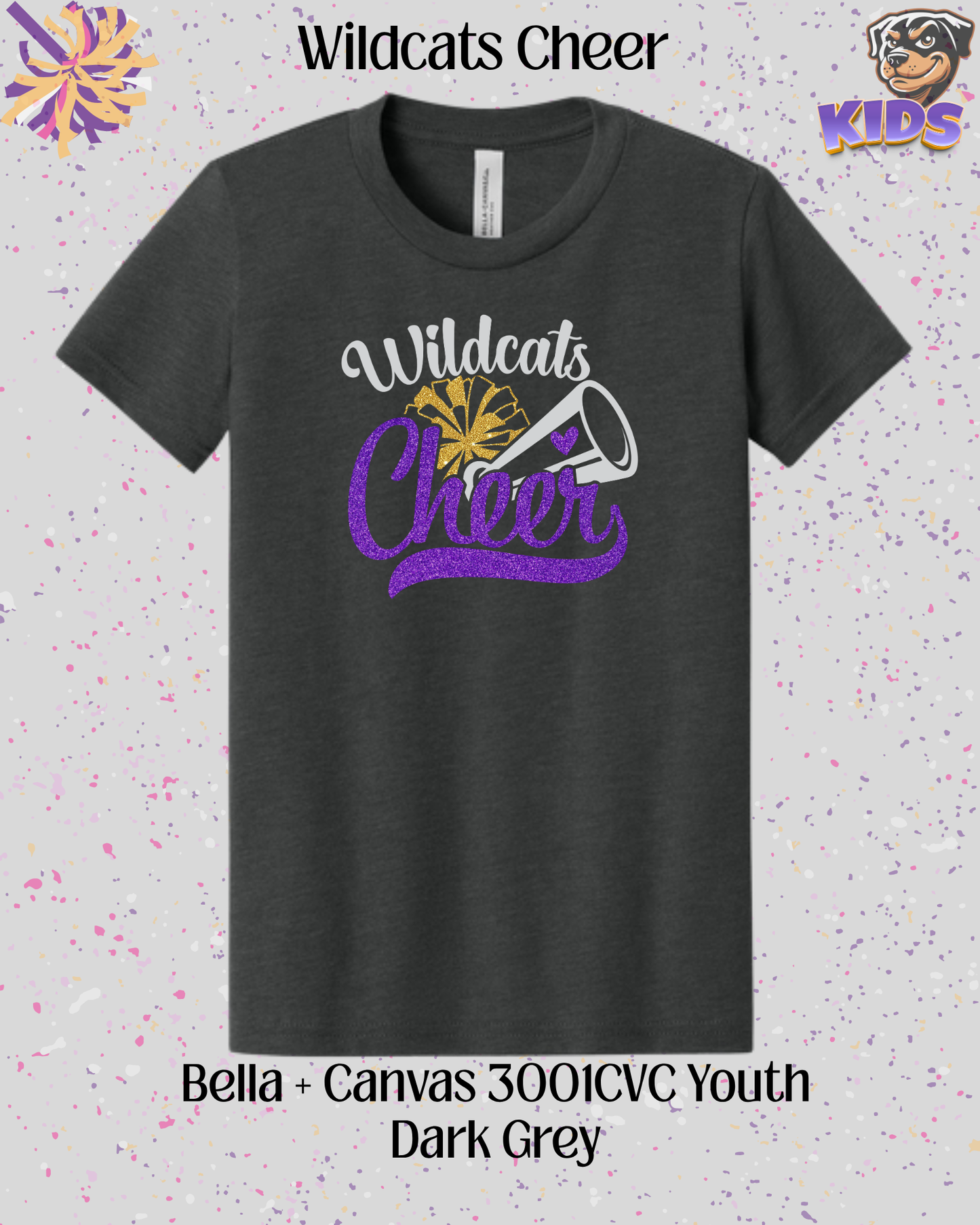 Wildcats Cheer Youth Tee