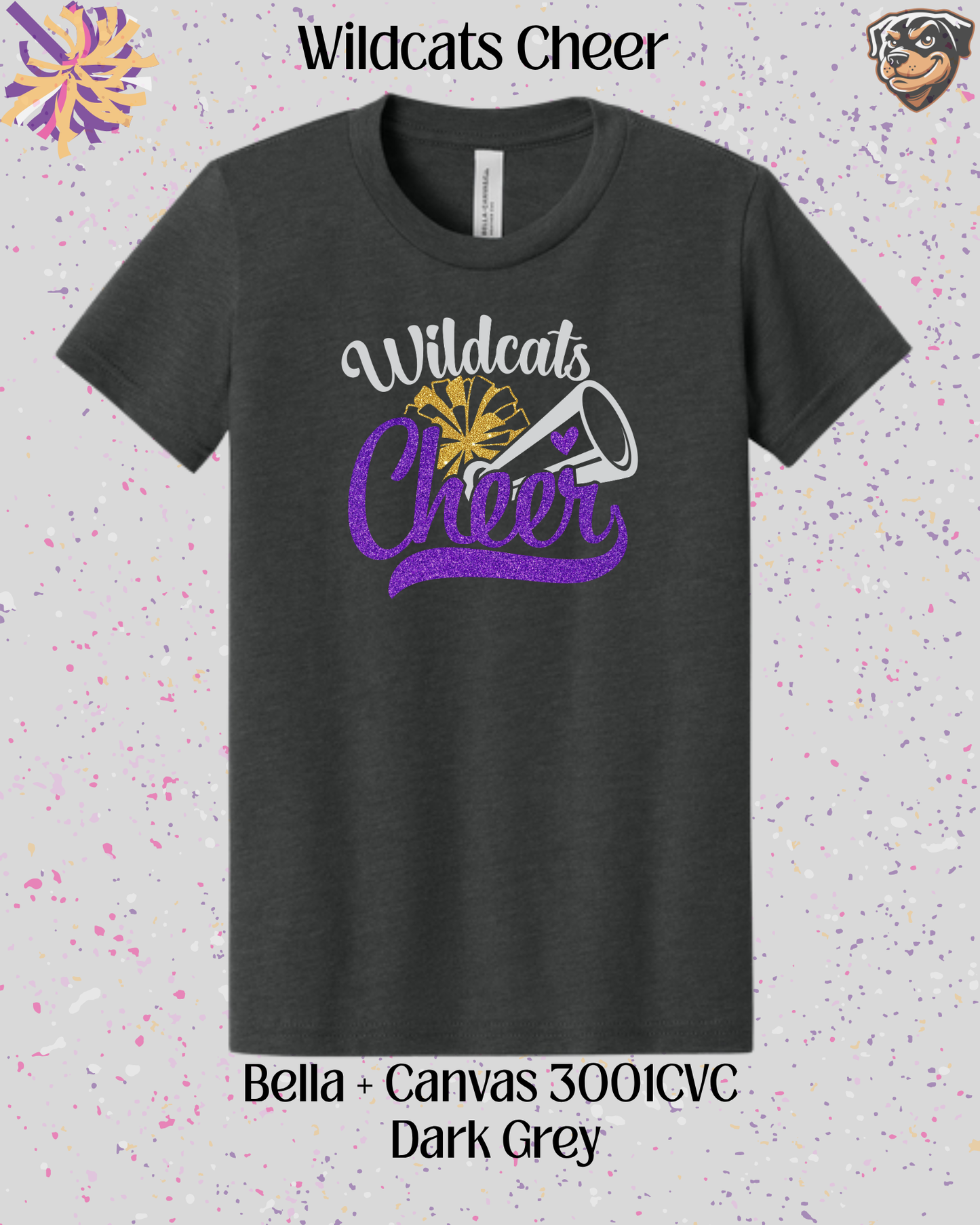 Wildcats Cheer Adult Tee