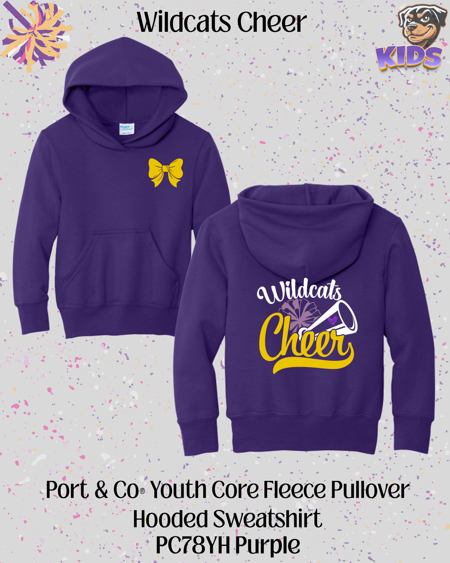 Wildcats Cheer Youth Hoodie