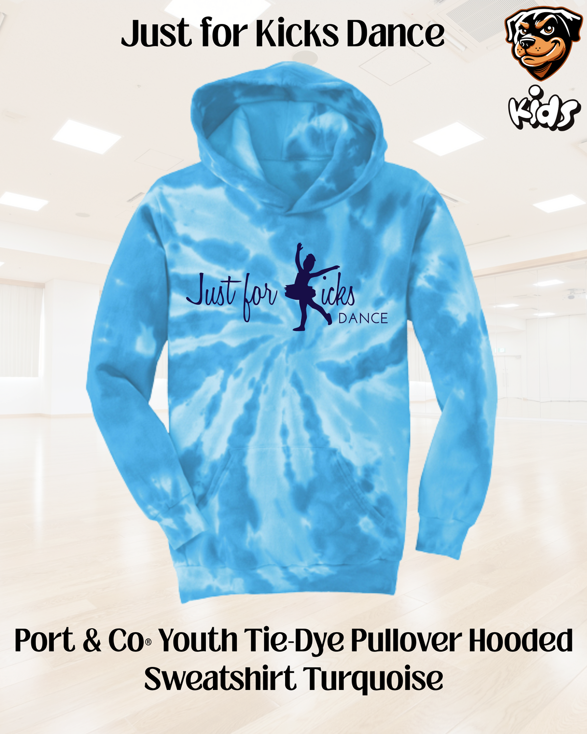 Just for Kicks Tie Dye Kids Hoodie