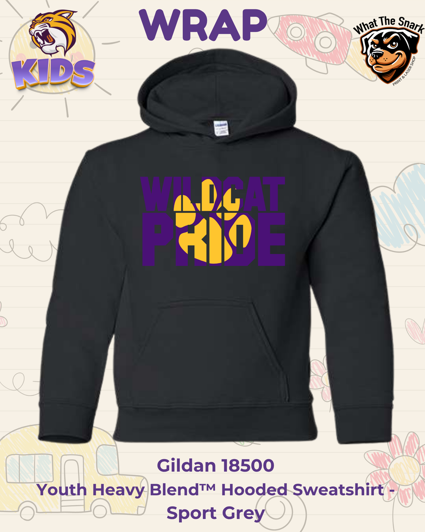 WRAP Wildcat Pride Youth Hoodie