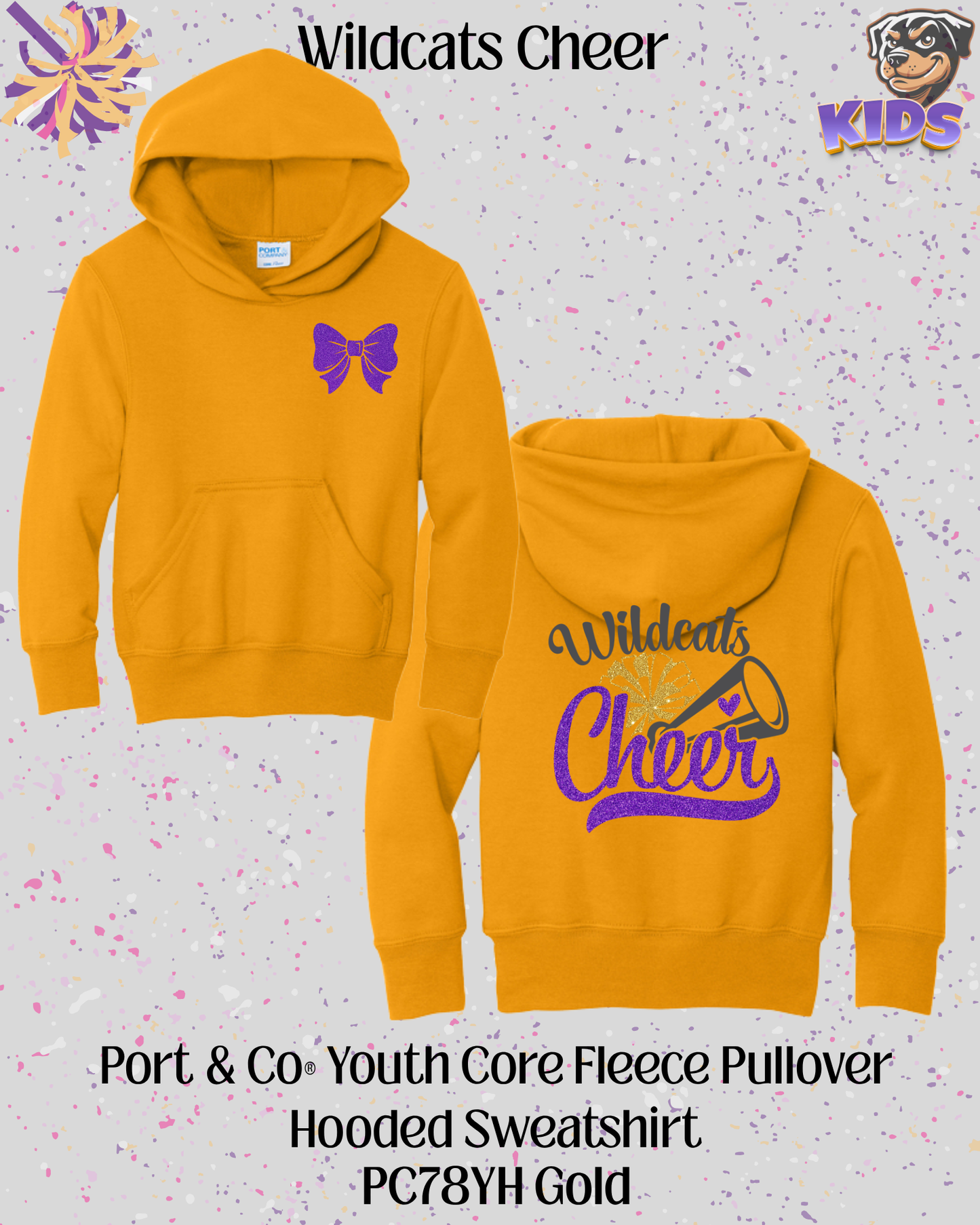 Wildcats Cheer Youth Hoodie