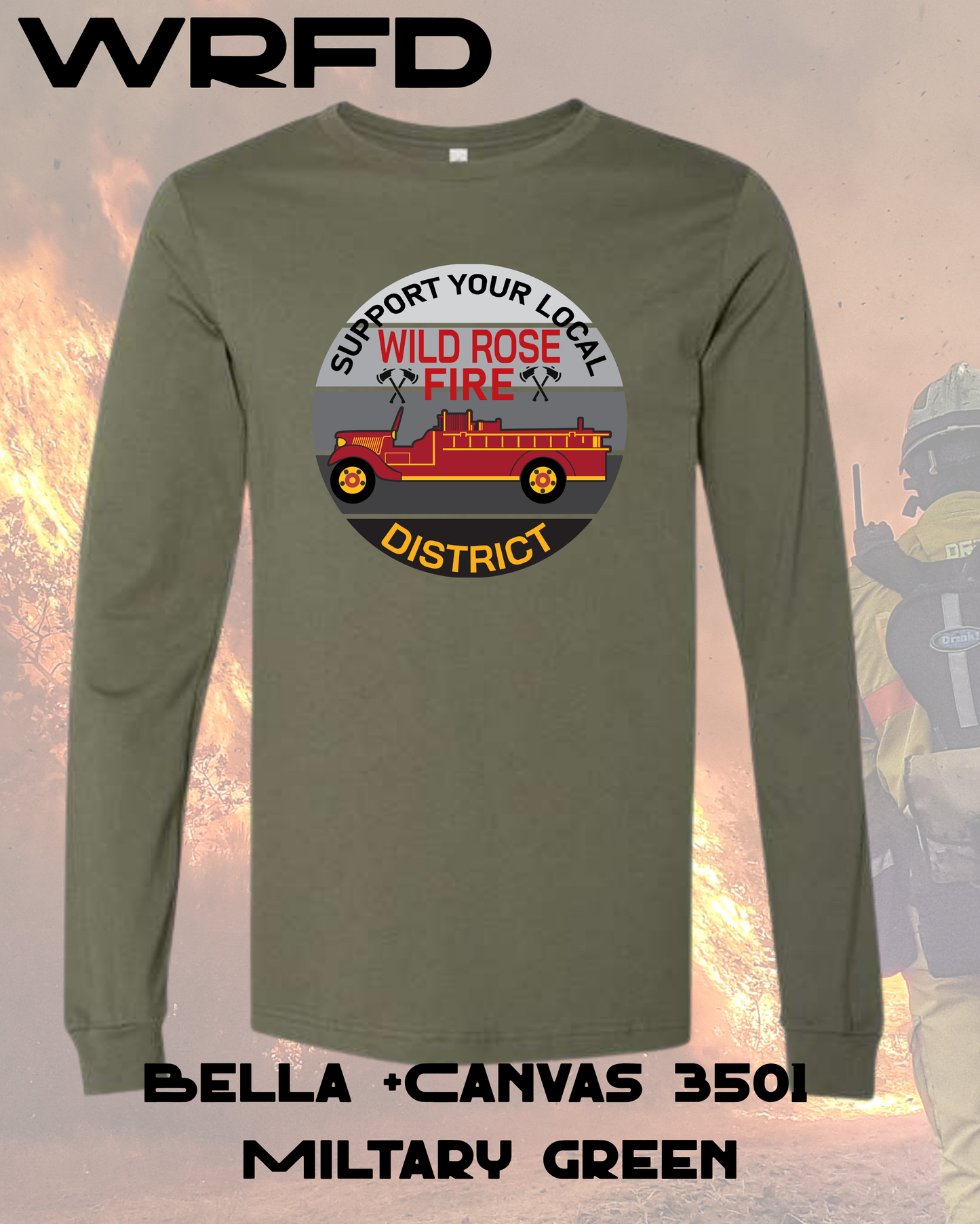 WRFD Firetruck Supporter Emblem Long Sleeve