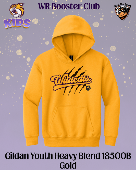 Wildcats Paw & Claw Script Youth Hoodie