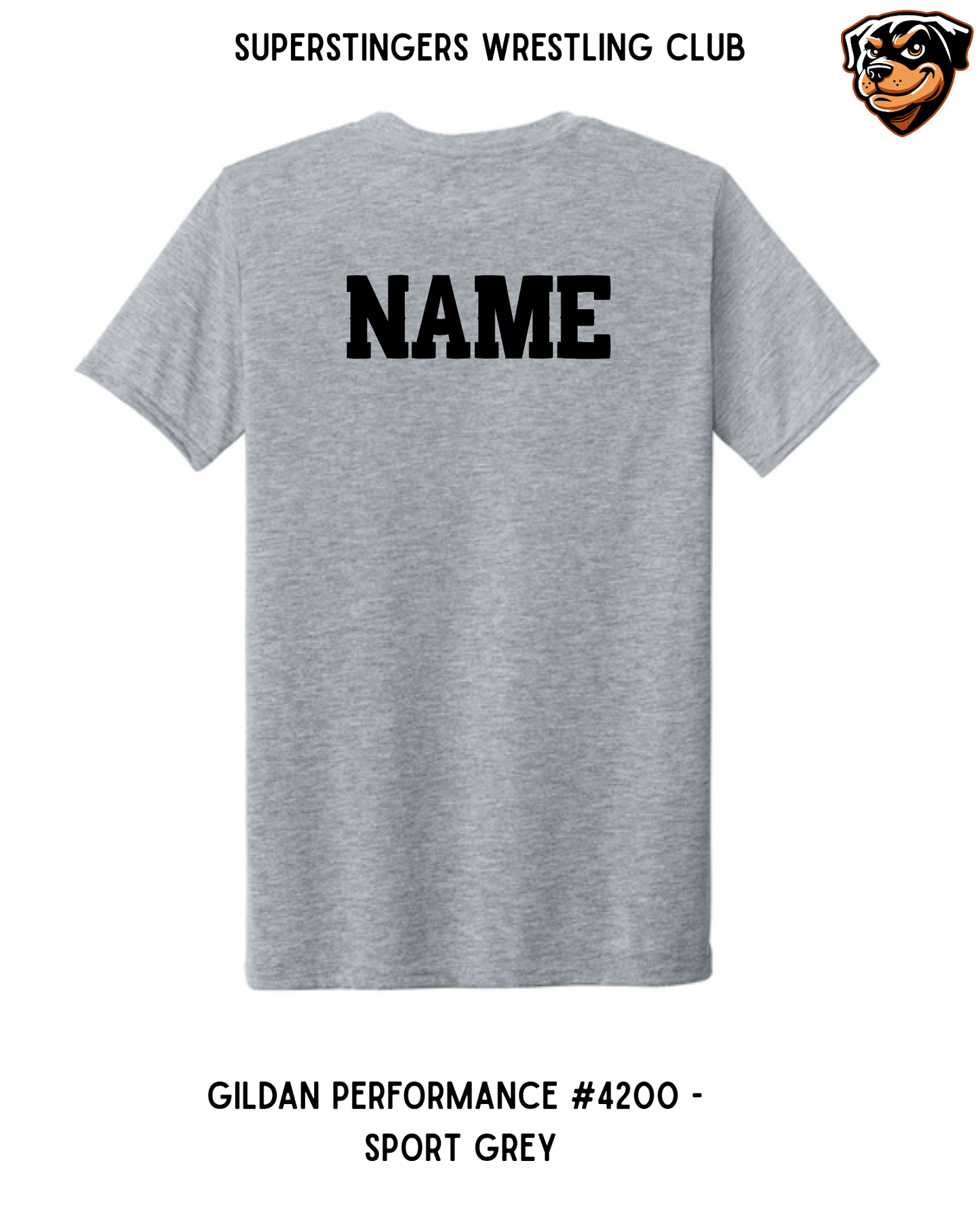 Super Stingers Layered Text Youth Performance Tee