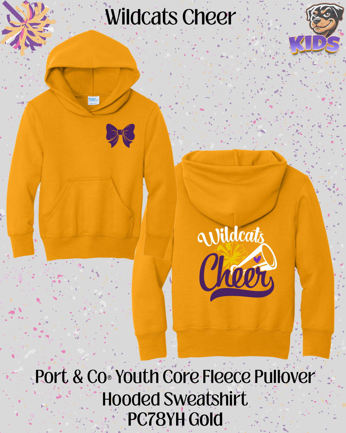 Wildcats Cheer Youth Hoodie