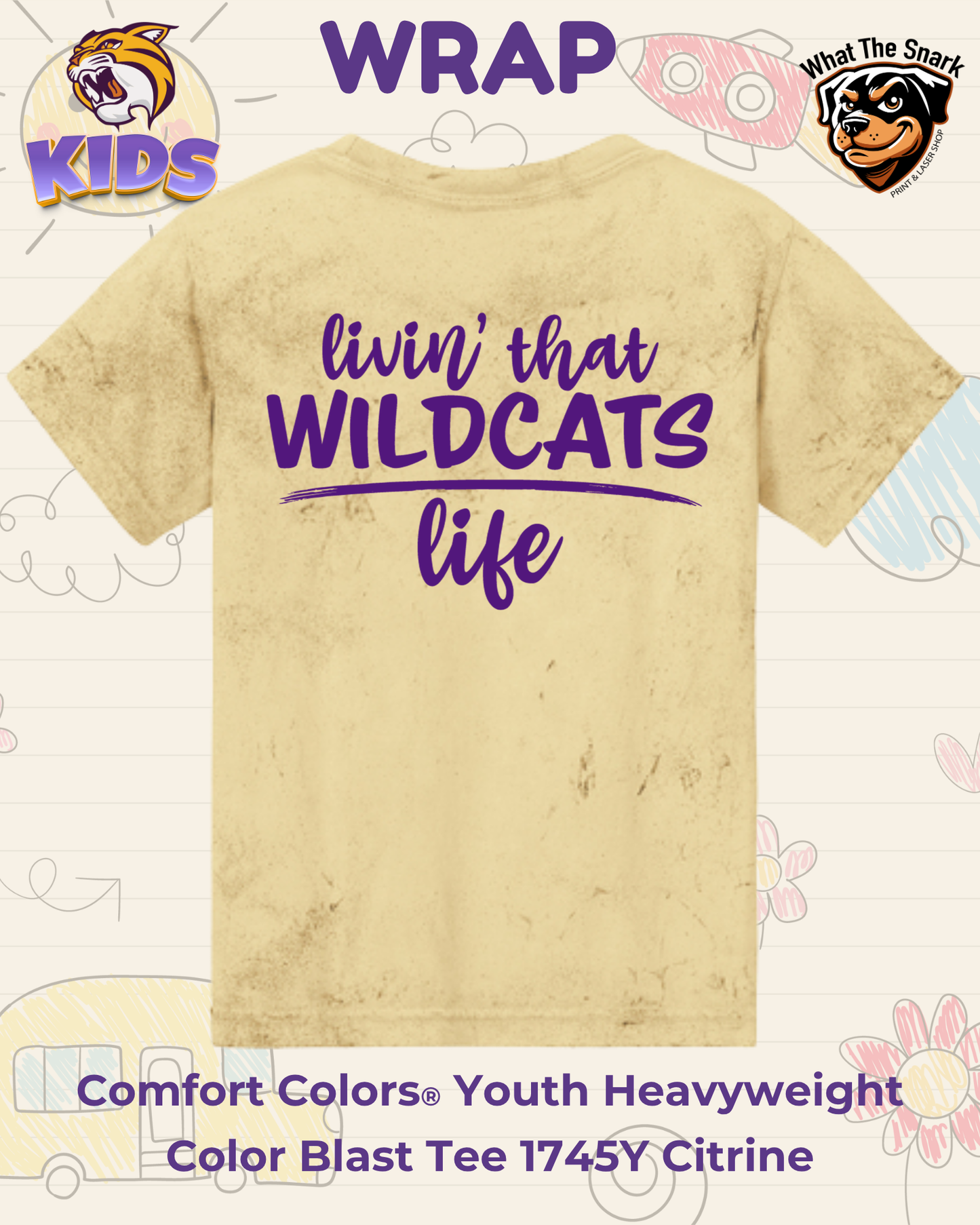 WRAP Livin' the Wildcat Life Youth Tee