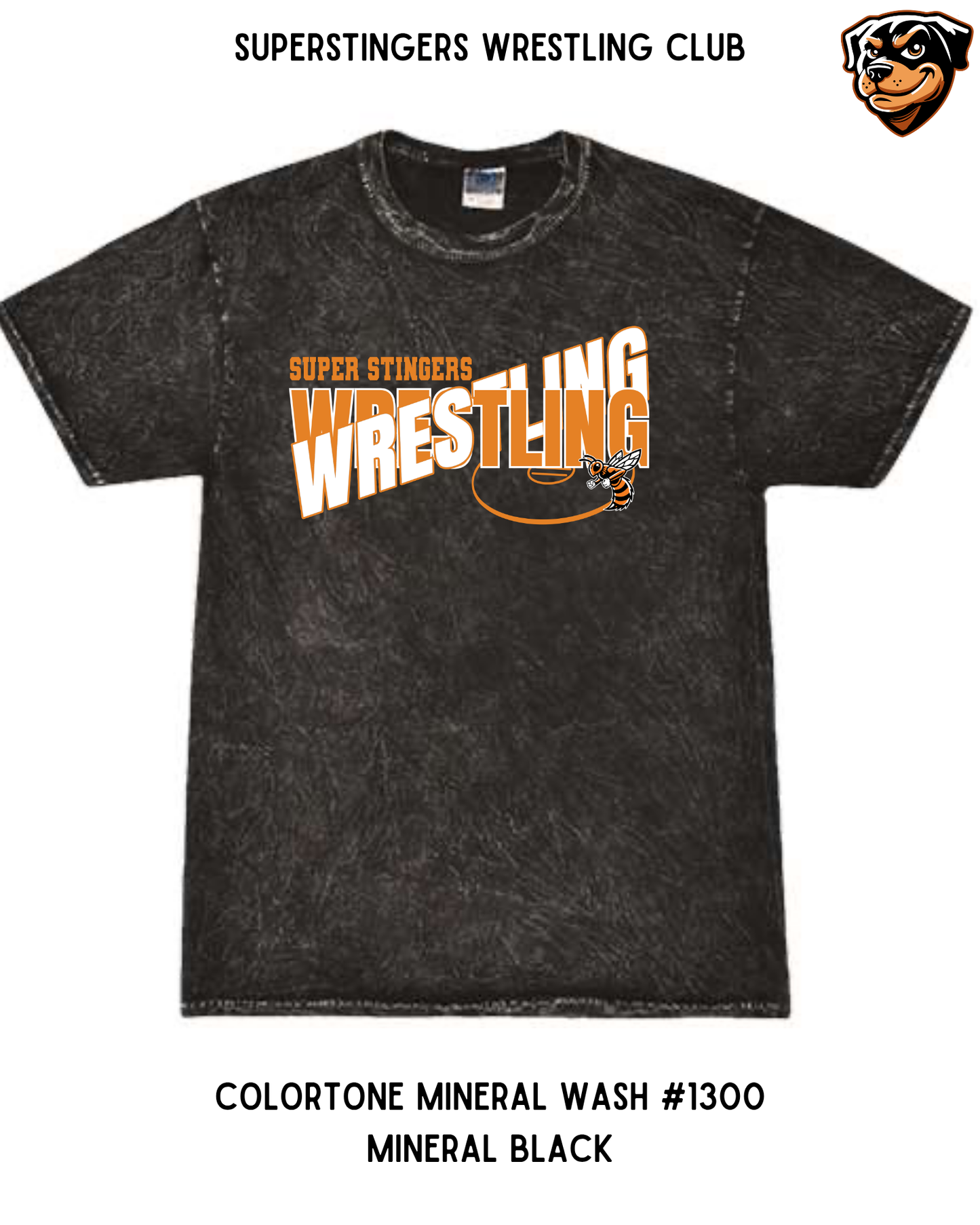 Super Stingers Layered Text Tie-Dye Tee