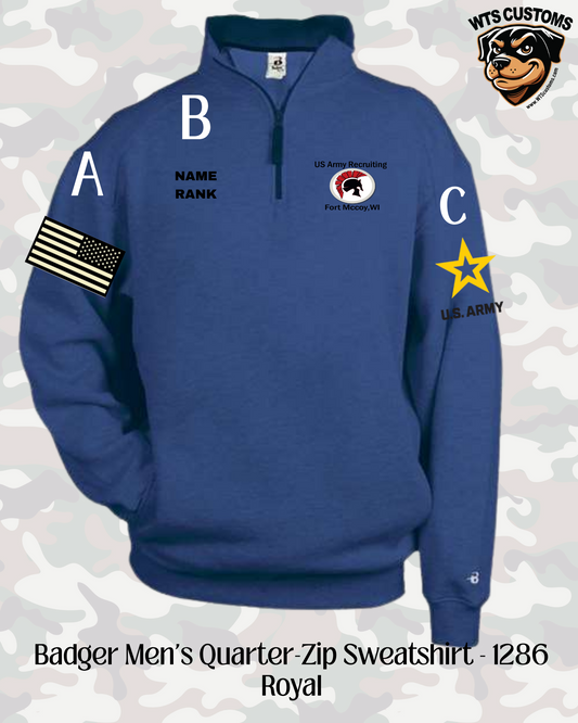 Fort Mccoy Logo Badger 1/4 Zip