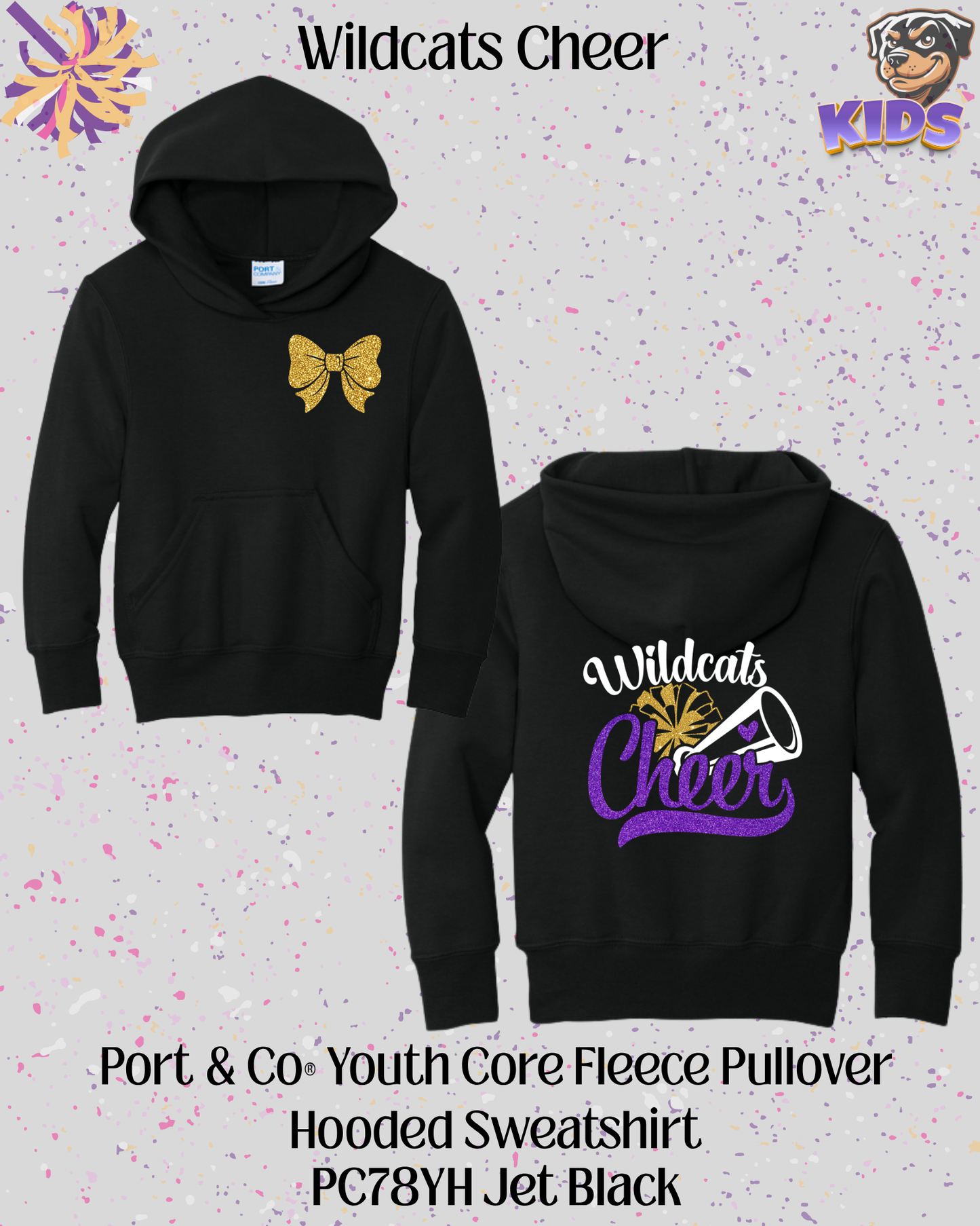Wildcats Cheer Youth Hoodie