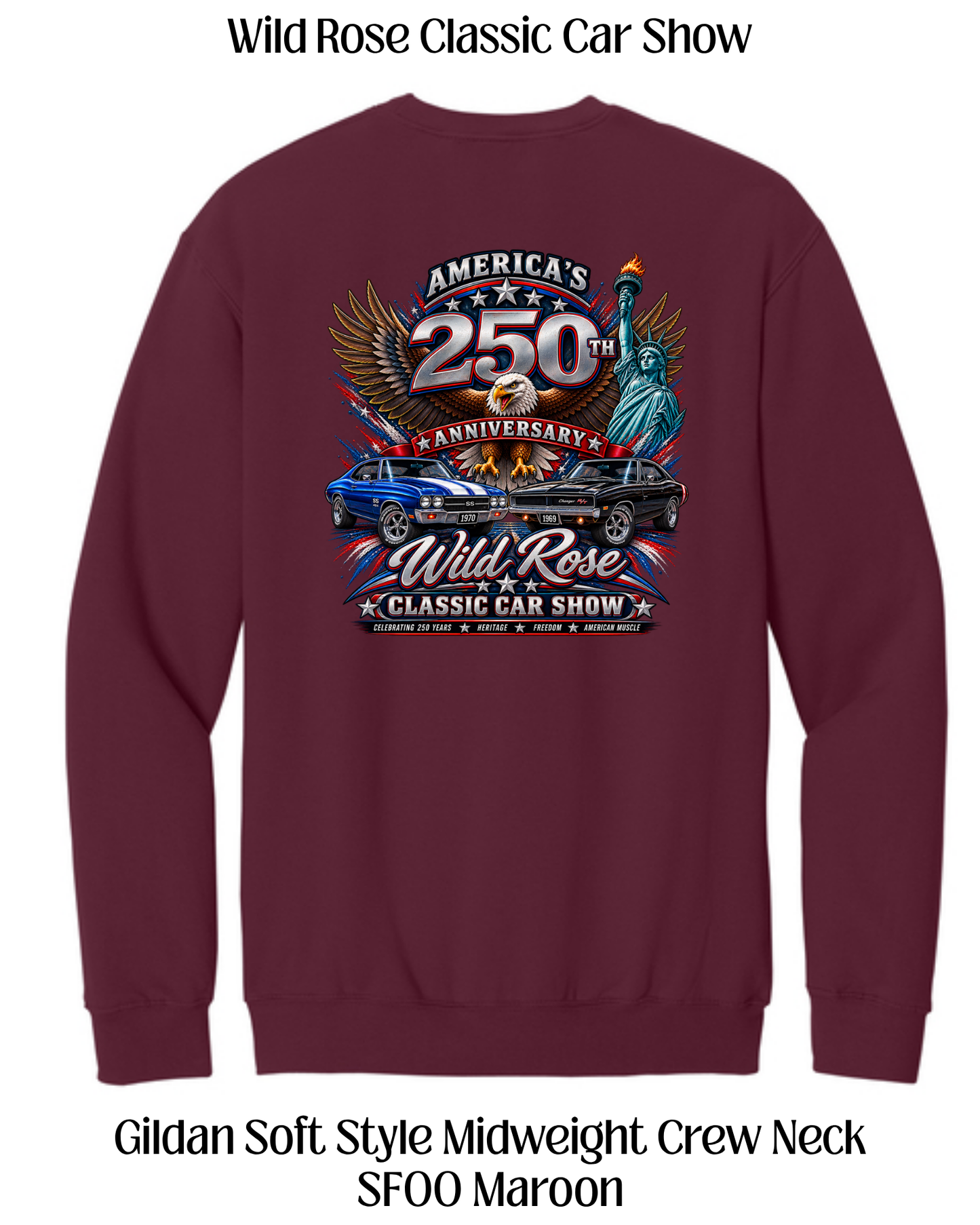 WR Classic Car Show America's 250th Crewneck Sweatshirt