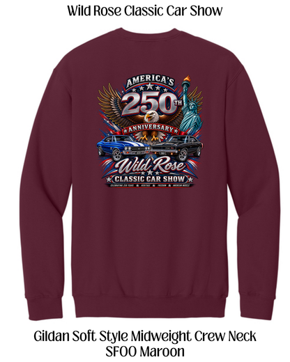 WR Classic Car Show America's 250th Crewneck Sweatshirt