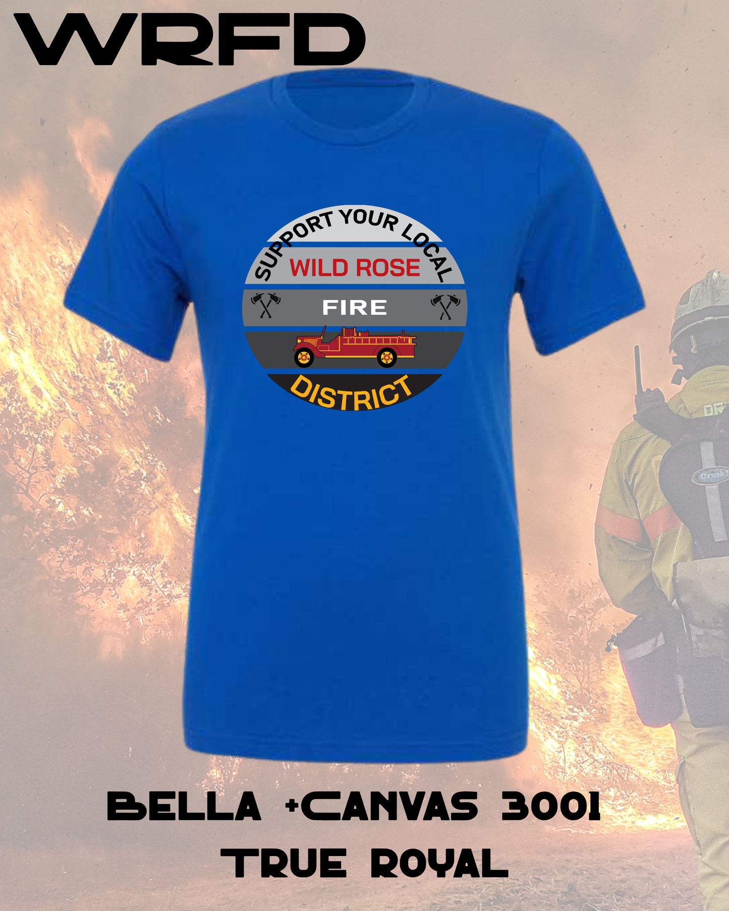 WRFD Firetruck Supporter Emblem Tee