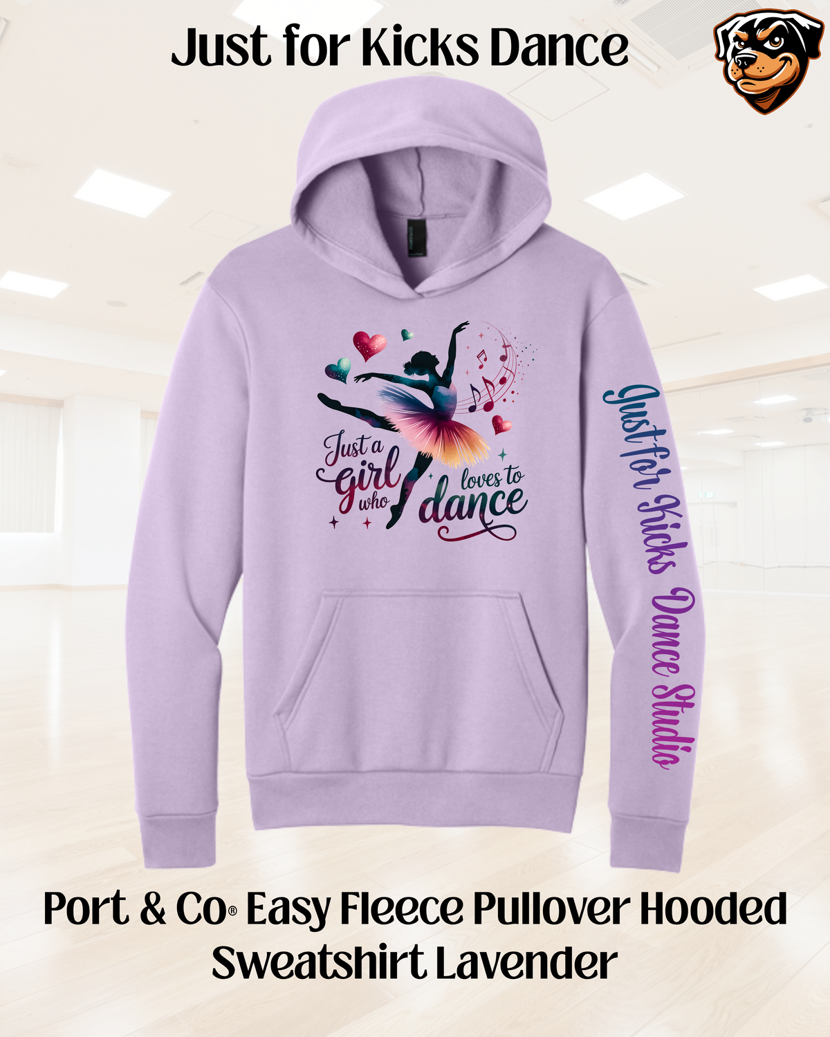JFK Just a girl who loves to dance Adult Hoodie