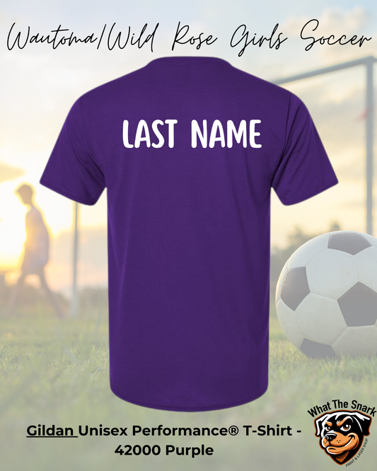 WWR Girls Soccer Mom Script Performance Tshirt