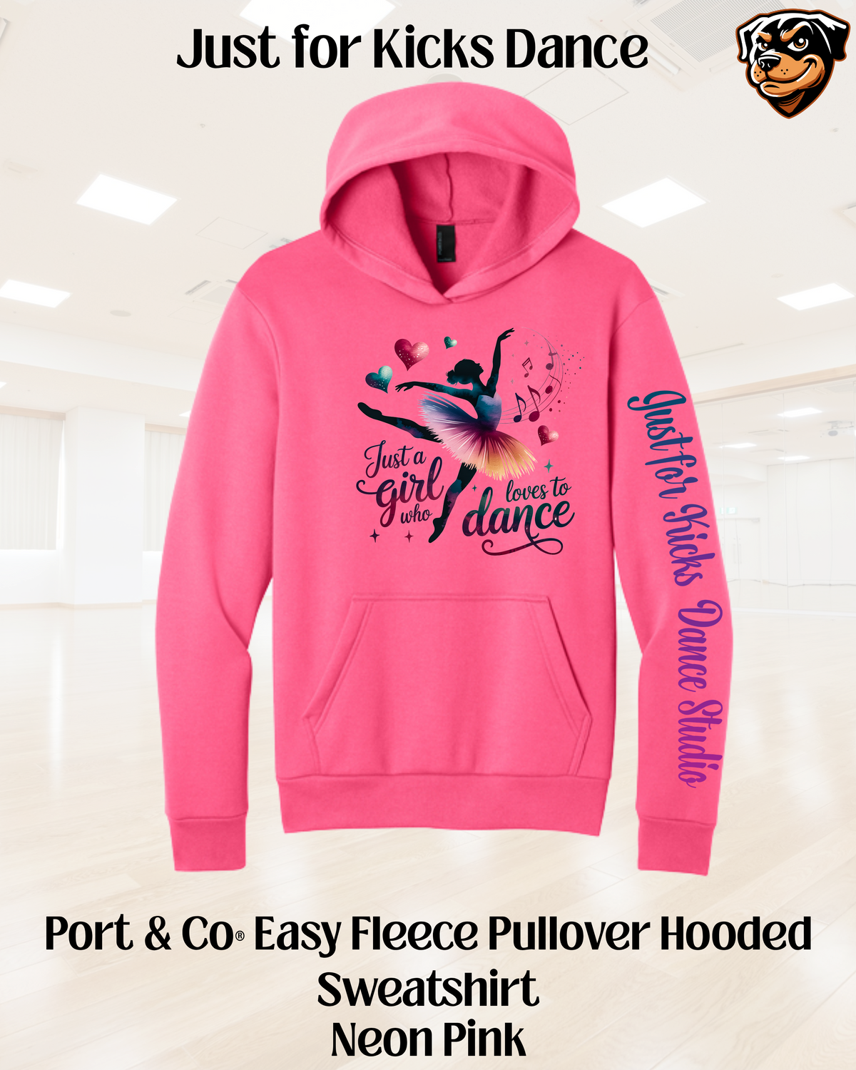 JFK Just a girl who loves to dance Adult Hoodie