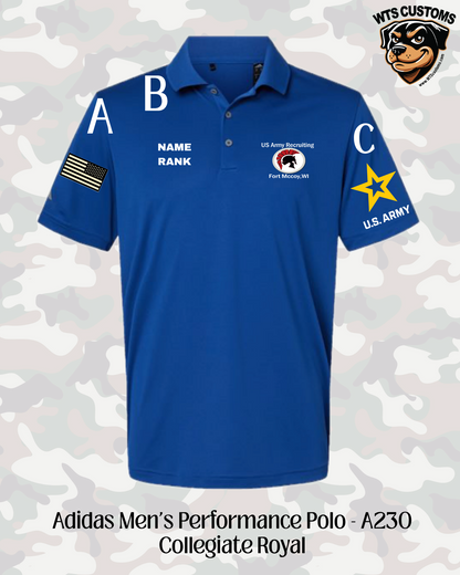 Fort Mccoy Logo Adidas Men's Polo