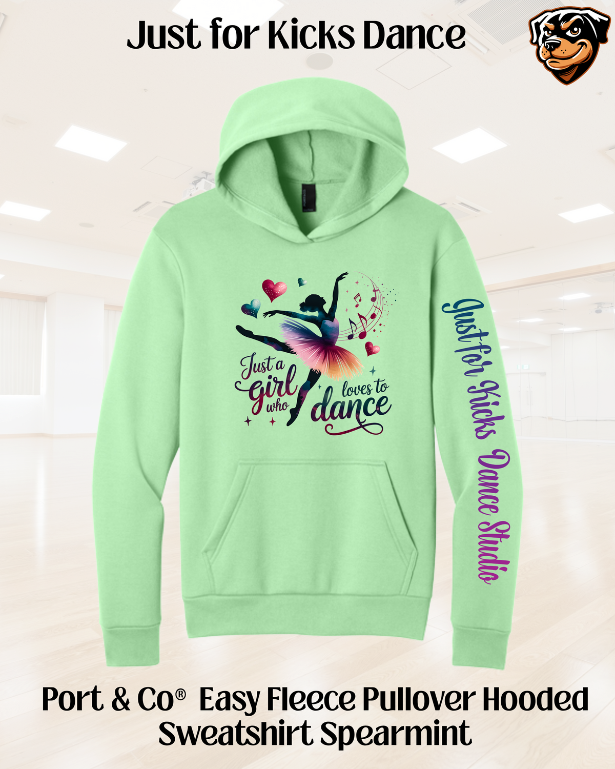 JFK Just a girl who loves to dance Adult Hoodie