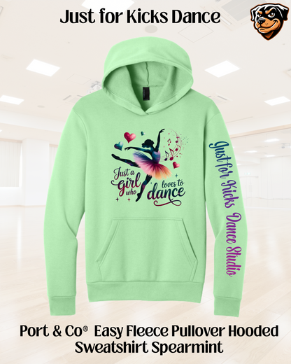 JFK Just a girl who loves to dance Adult Hoodie