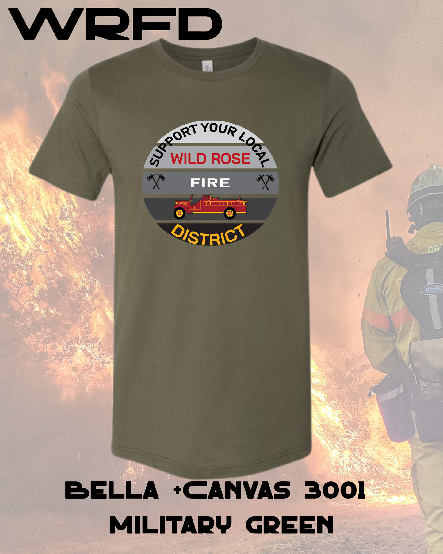 WRFD Firetruck Supporter Emblem Tee
