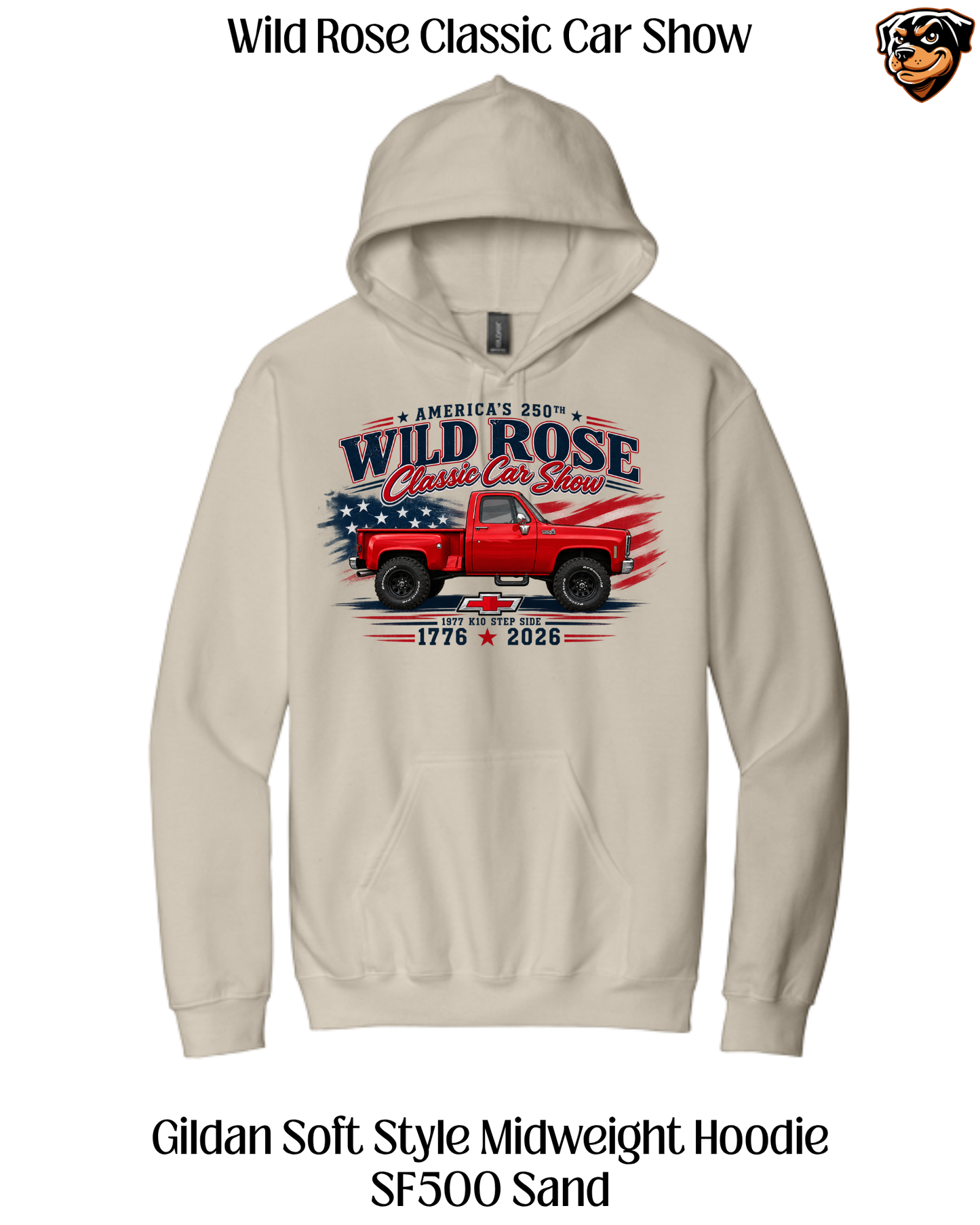 WR Classic Car Show Patriotic Pickup Hoodie
