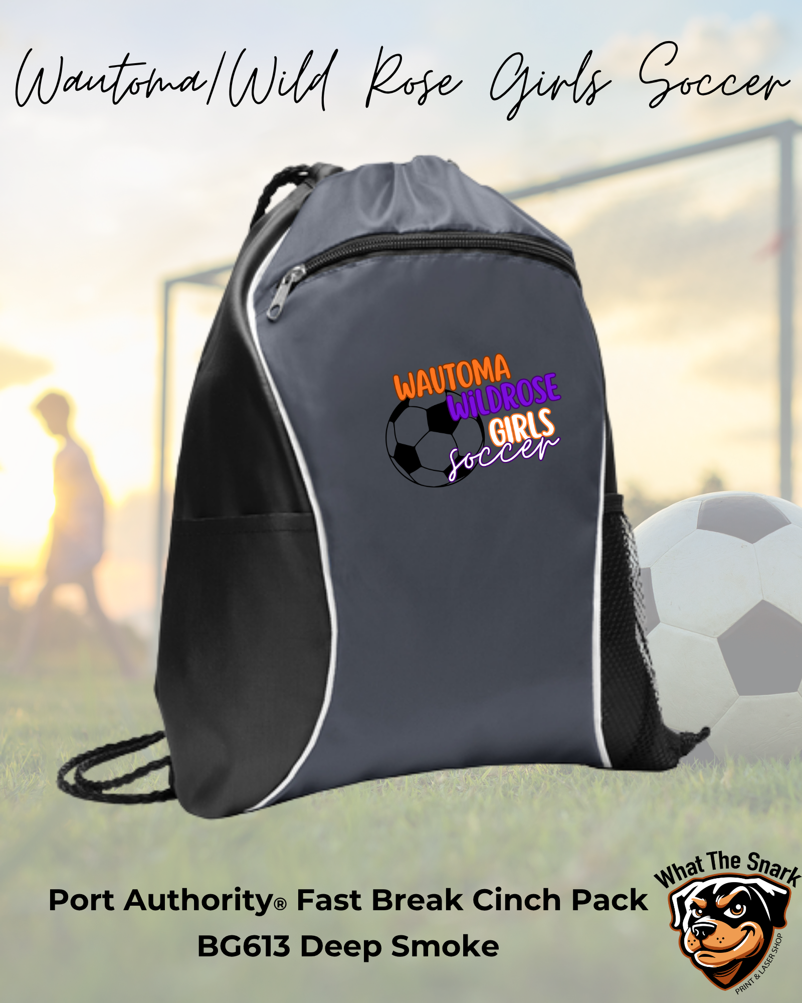 WWR Girls Soccer Cinch Bag