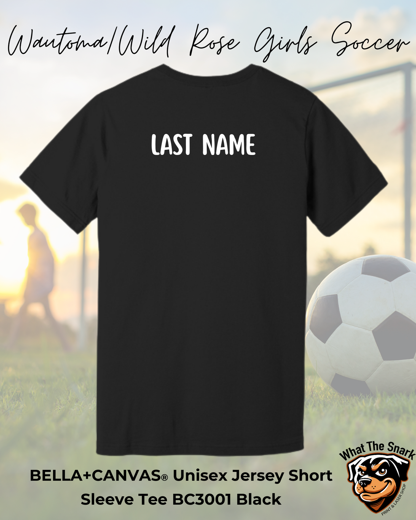 Youth WWR Girls Soccer Logo Bella+Canvas Tshirt