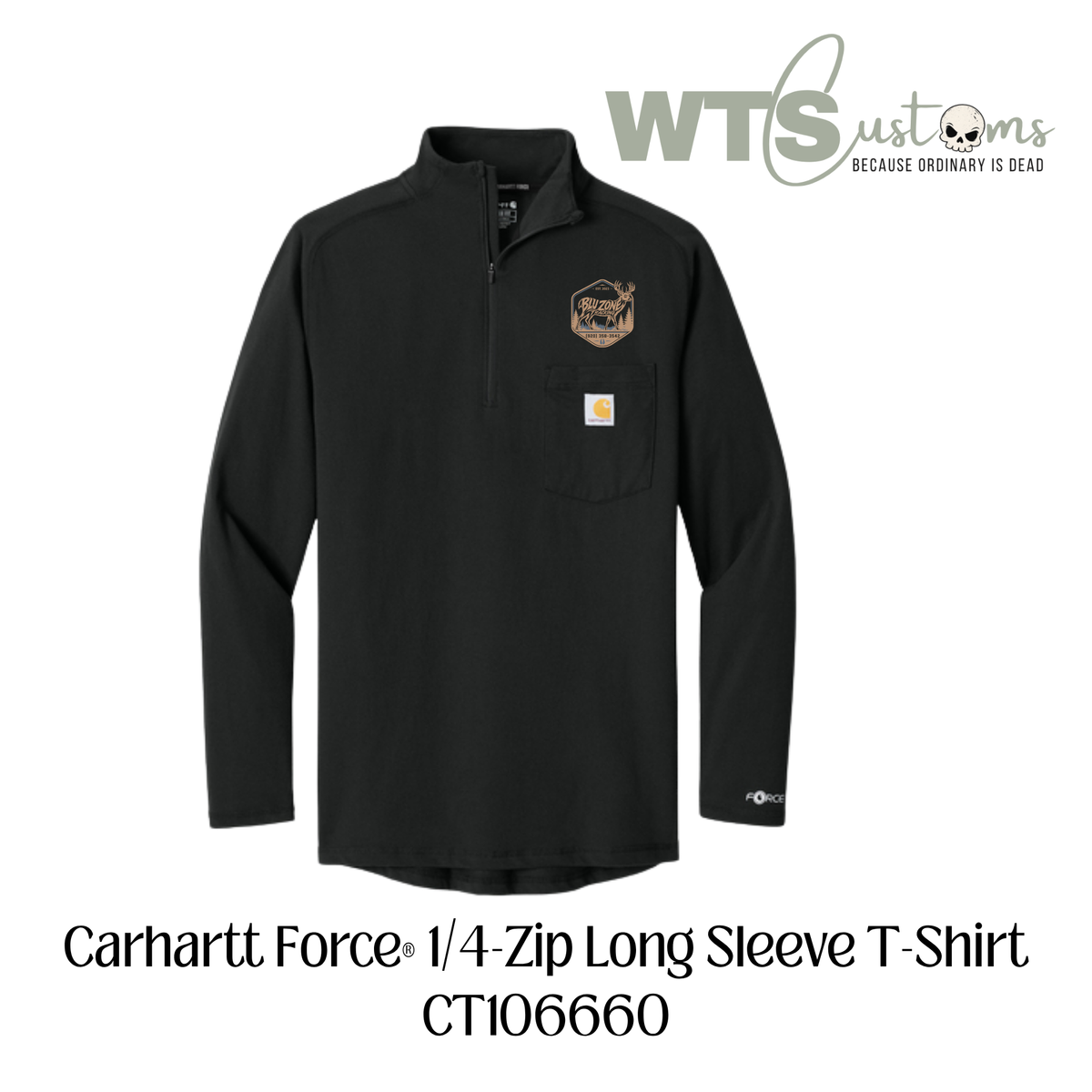 Blu Zone Carhartt 1/4 Zip Long Sleeve