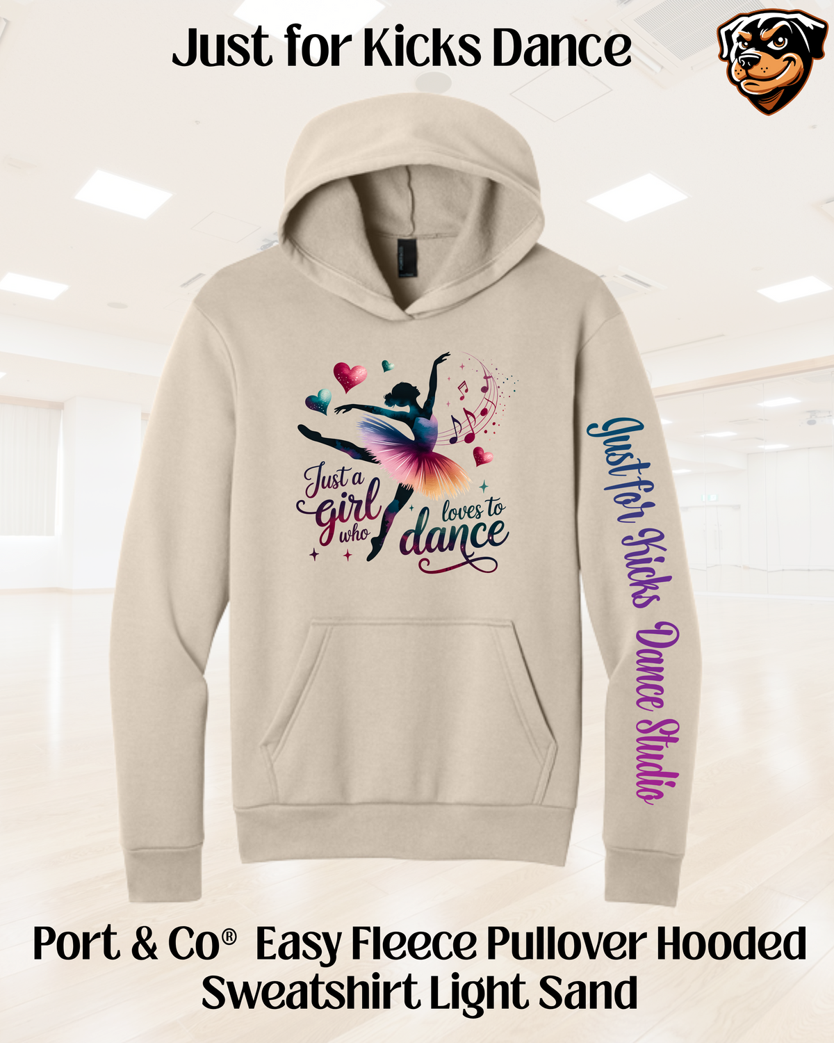 JFK Just a girl who loves to dance Adult Hoodie