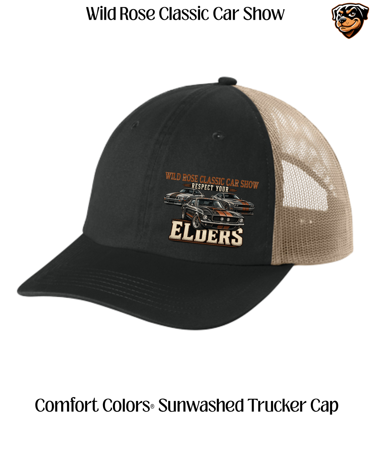 WR Classic Car Show Respect Your Elders Sunwashed Trucker Cap
