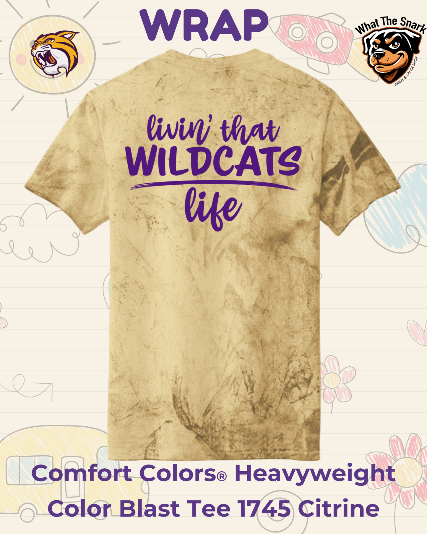 WRAP Livin' that Wildcats Life Tee