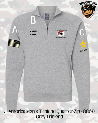 Fort Mccoy Logo J.America 1/4 Zip