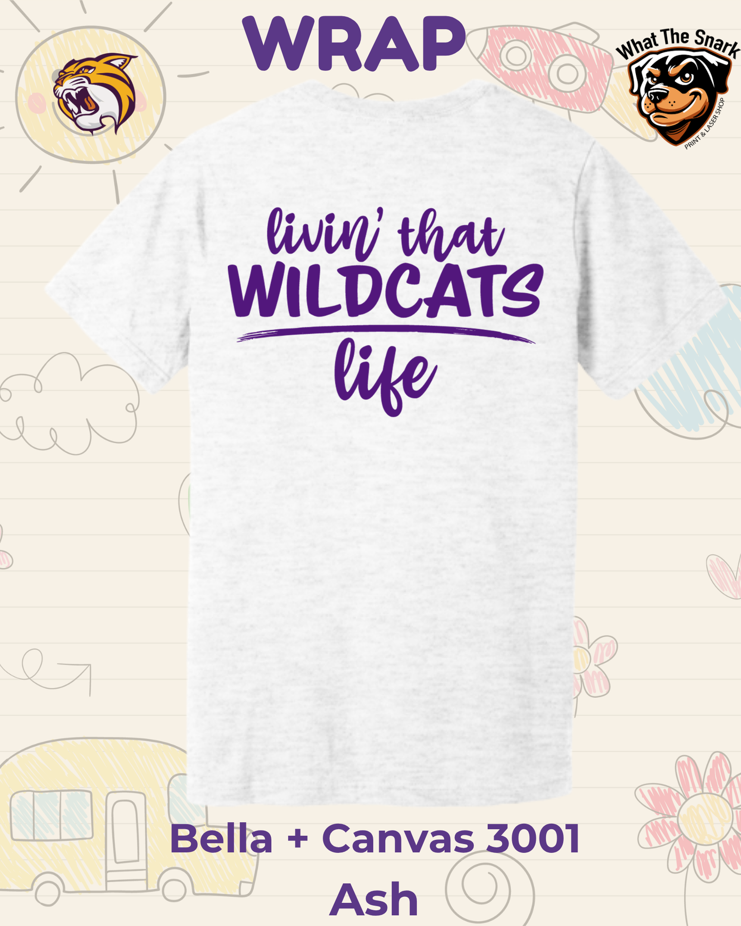 WRAP Livin' that Wildcats Life Tee