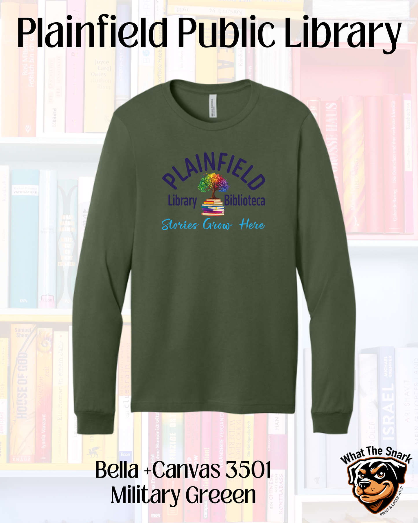 Plainfield Public Library Logo Long Sleeve