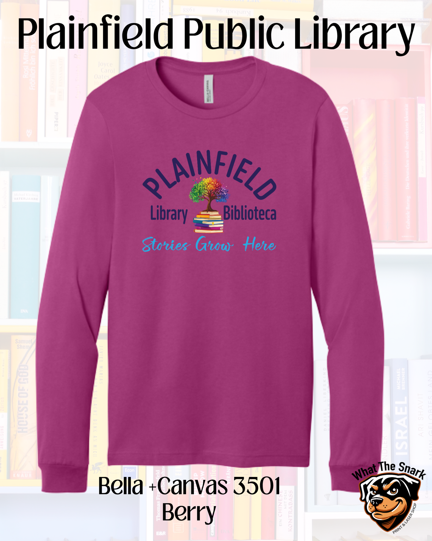 Plainfield Public Library Logo Long Sleeve