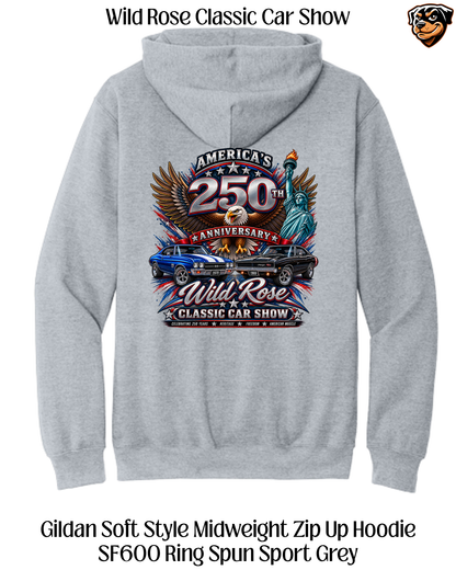 WR Classic Car Show America's 250th Zip Up Hoodie