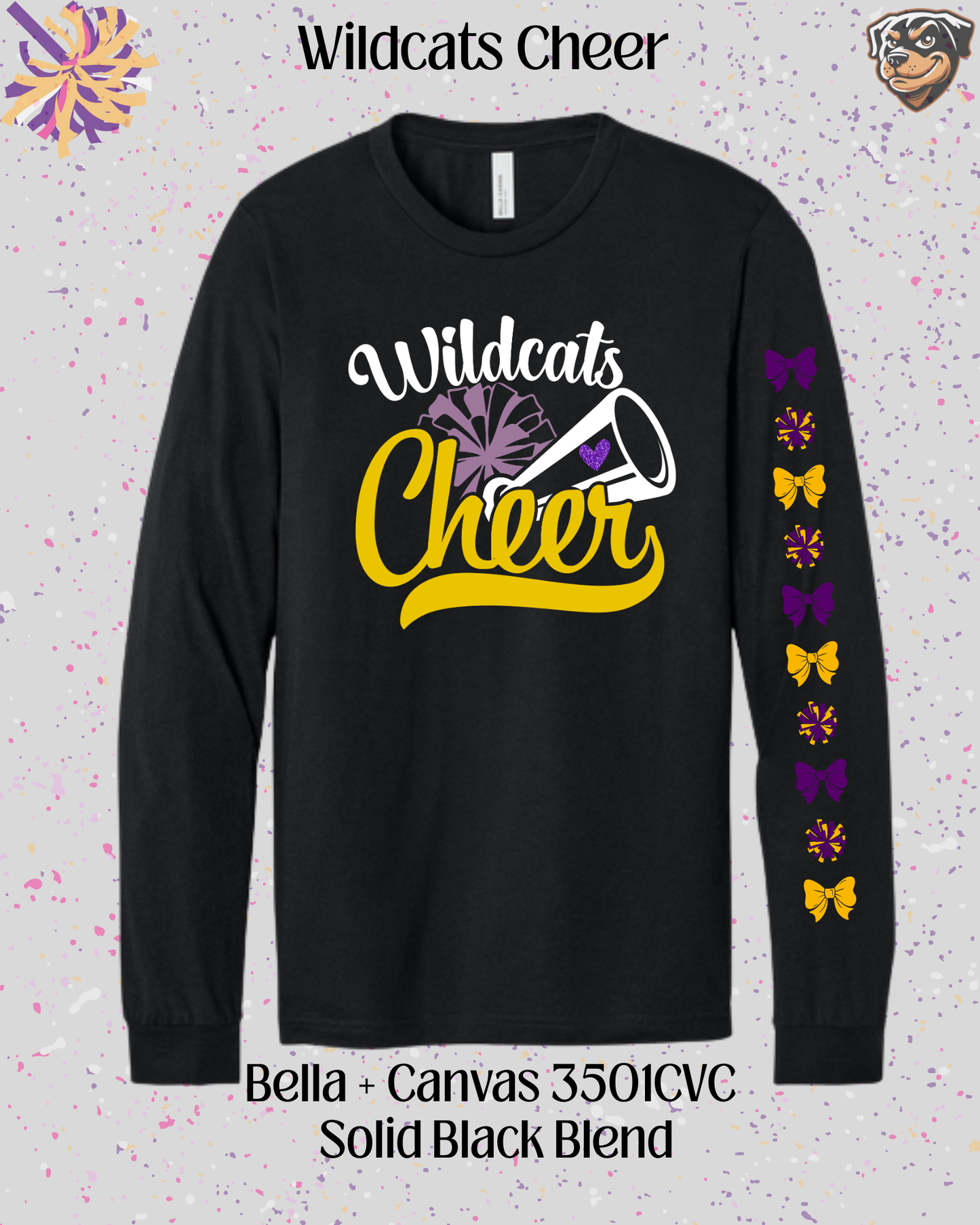 Wildcats Cheer Adult Long Sleeve