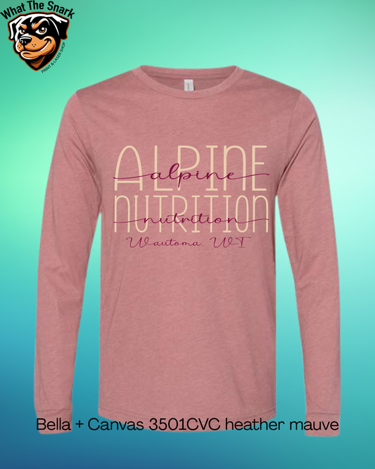 Alpine Nutrition Double Text Long Sleeve tee