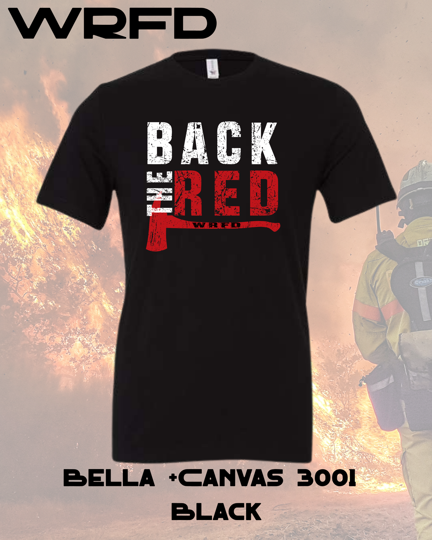 WRFD Back the Red Large Logo Tee